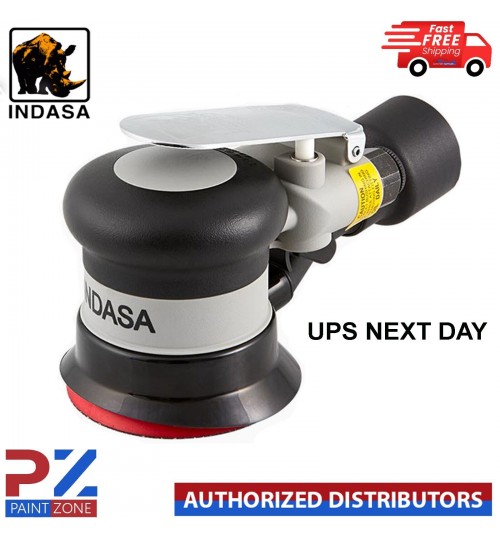 INDASA AIR ORBITAL SANDER CENTRAL VACUUM 75MM - NEXT DAY FREE DELIVERY